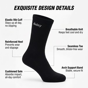 Chaussettes de sport d'extérieur personnalisées pour hommes, vente en gros, 82 % coton, anti-humidité, tricotées, pour l'escalade, certifiées BSCI - Product Image 2