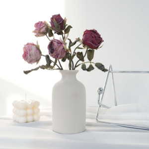 Promie Put a Bunch of Dried Flowers Roses to Do Old Dry Silk Living Room Table - Product Image 2