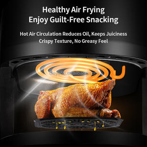<span class=keywords><strong>Friteuse</strong></span> à air électrique intelligente numérique de luxe compacte 8L 2025 à prix abordable avec fenêtre d'observation, version française/allemande, pour usage domestique et extérieur - Product Image 5