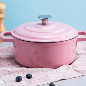 Casserole en fonte émaillée <span class=keywords><strong>DEBIEN</strong></span>, prix de gros, minimaliste, écologique, avec deux poignées, toutes tailles - Product Image 2