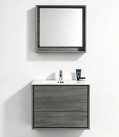 Meuble de salle de bain mural moderne et simple avec miroir, meuble-lavabo mural commercial en gros pour appartement
