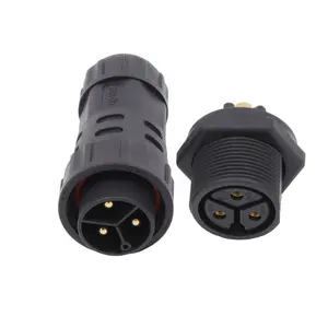 AOHUA M25 2 3 4 PIN Junction box mount cable to panel waterproof connector screw fixing type