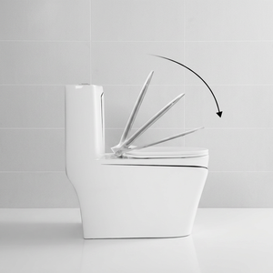 Sanitaire keramiek toiletten, één geheel, goud-wit gekleurd, Gold Line Design. - Product Image 4