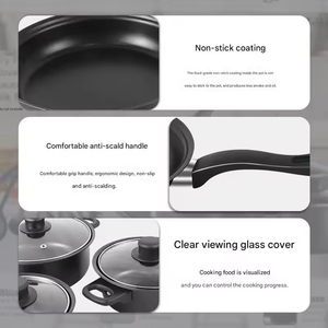13-Piece Non-Stick Granite Cookware Set Frying Pan <b>Soup</b> <b>Pot</b> Milk Pan Spatula Complete Kitchen Cooking Ware Set - Product Image 4