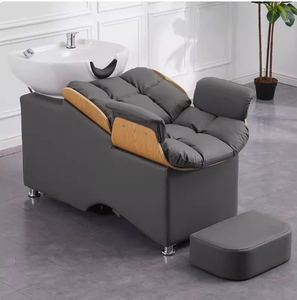 Z Modern Design Beauty Salon Shampoo Backwash Unit Sink Station Tilting Ceramic Sink with Adjustable Seat for Hair Washing <b>Bed</b> - Product Image 4