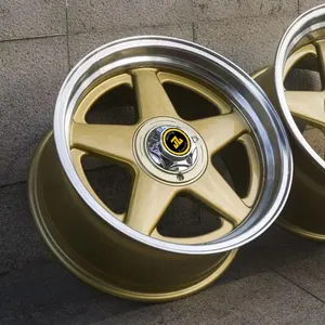 Jiangzao 메쉬 디자인 5 분할 스포크 깊은 접시 바퀴 새로운 알루미늄 단조 바퀴 테슬라 모델 3 자동차 f30 e60 e36 audi a3