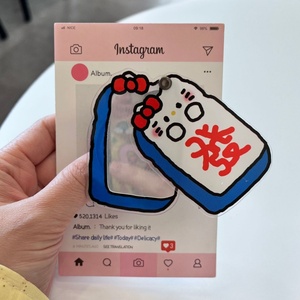 Support de téléphone portable magnétique en acrylique coloré, design créatif personnalisé, support de bureau pour femme, mode coréenne, vente en gros - Product Image 5