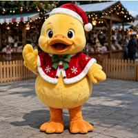 Costume de mascotte en peluche de renne de Noël, écharpe à carreaux flocon de neige rouge, bonnet de Père Noël, corps entier en EVA, pour homme adulte, fêtes de Noël