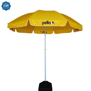 Promotion Yellow Color High Quality Custom Commercial Print 2*2 Meters Beach Outdoor Big Umbrella Beach Umbrella Sunscreen - Product Image 3