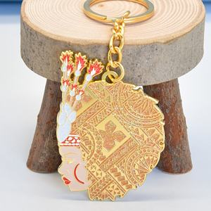 Porte-clés en alliage de zinc plaqué or personnalisés avec logo, porte-clés créatifs en métal émaillé pour sacs, breloques de luxe – Vente en gros - Product Image 4