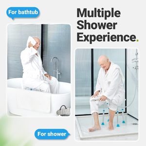 Shower Stool <strong>Bath</strong> Seat Chair, Tool-Free Assembly Height Adjustable <strong>Bath</strong> <strong>Bench</strong> with Padded Seat for Seniors, Disabled - Product Image 4
