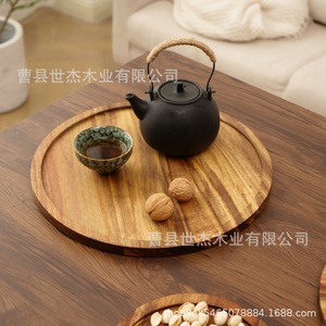 Bandeja Redonda de Madera Mu Yujia, Sin Acabado, Resistente al Contacto con Alimentos, para Uso Doméstico - Product Image 3