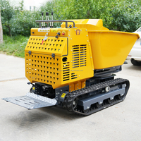 360-Grad-Drehbarer Benzinbetriebener Mini-Raupendumper mit Hydraulikschaufel 594dm Schaufelkapazität 20° Steigfähigkeit