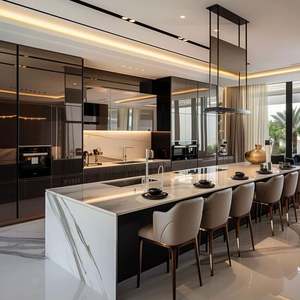 Meubles de cuisine modernes en bois massif, ensembles complets, personnalisables, écologiques et multifonctionnels – Vente chaude - Product Image 1