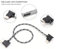 Kabel Data OTG Tablet Ponsel Tipe C Mikro USB 90 Derajat Kabel Konektor Sudut Kanan, untuk Mavic Mini/SE/PRO/2