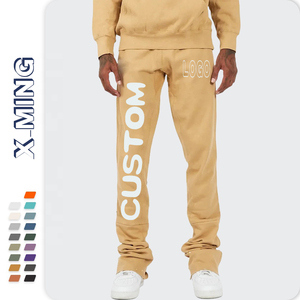 Pantalon de survêtement coupe ajustée à imprimé bouffant personnalisé du fabricant Pantalon de survêtement en coton avec poches Pantalon de jogging évasé pour hommes - Product Image 1