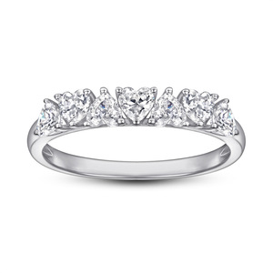 Parure de bijoux en argent sterling avec nœud en forme de cœur, sertie de zircons, faite à la main, plaquée rhodium, tendance, pour fiançailles, mariage, anniversaire - CMA - Product Image 3