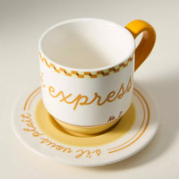 Ensemble de tasses à café en porcelaine et céramique, motif personnalisé, fabriqué à la main en Chine, tasses à thé et soucoupes imprimées sur mesure, vente en gros