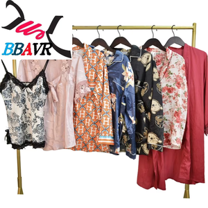 Camisón de seda de 19 momme, ropa usada en pacas, Miami, Florida, pacas de ropa de segunda mano de 100 kg - Product Image 1