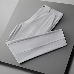 Pantalon <span class=keywords><strong>chino</strong></span> personnalisé pour hommes, coupe ajustée, avec technologie en coton respirant et infroissable, tenue de travail décontractée à l'aspect professionnel - Product Image 6