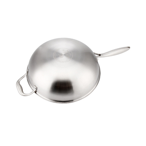 Stainless Steel 30/32/34cm <strong>Wok</strong> Fry Pan with Glass Cover Metal Inoxidable Panela <strong>Wok</strong> for Gas and <strong>Induction</strong> Cooker - Product Image 3