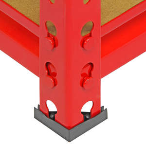 מחסן מתכת אדום כבד מדפים יחידת מדפים 5 שכבות לשימוש ביתי עבור ארגון סככה - Product Image 6