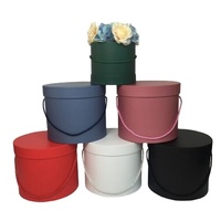 INUNION - Échantillon gratuit - Vente en gros - Boîte cadeau ronde en carton décorative personnalisée - Boîte à fleurs avec ruban