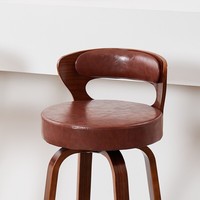 Barhocker Großhandel Drehbarer Hoher Tisch Restaurant-Möbel Luxuriöser Moderner Holz-Küchenhocker Goldener Leder-Barhocker
