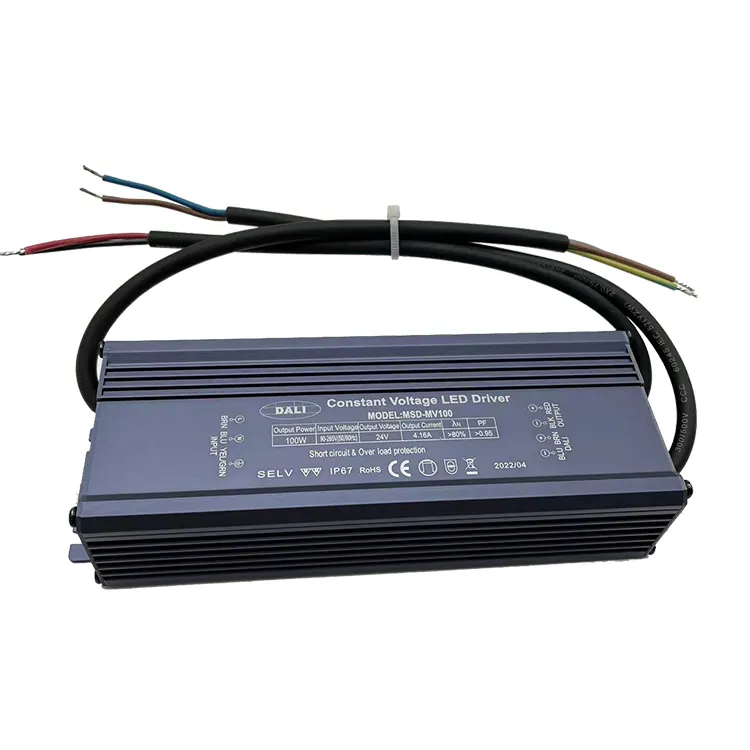 Dali Ip65 Dimmable Waterproof Led Driver 100w 24v Switching Power Supply For Led Light