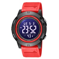 Montre numérique carrée sport SMAEL 1902 avec boîtier en plastique ABS, alarme, unisexe, résistante à l'eau 50m, mouvement à quartz japonais, tendance, fabrication d'usine