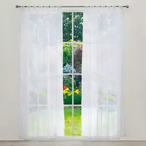 Voilages Vianney 1,80 m de haut x 2,72 m de large en tulle blanc pour la maison - Product Image 6
