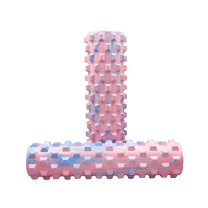 Rodillo de masaje EVA de PVC compacto con punta flotante suave de 18 pulgadas para aliviar el dolor de espalda, rodillos de espuma de Yoga de camuflaje rosa y naranja - Product Image 4