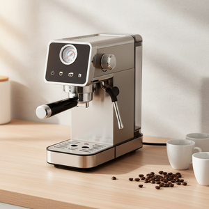 Cafetera Italiana Eléctrica Premium de Acero Inoxidable, Control Digital, 15 Bares de Presión, Estándar Europeo, Duradera <span class=keywords><strong>para</strong></span> Hotel y Hogar - Product Image 5