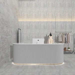 Comptoir de réception de <span class=keywords><strong>salon</strong></span> de beauté moderne, <span class=keywords><strong>design</strong></span> <span class=keywords><strong>italien</strong></span>, très vendu, incurvé, de luxe, pour spa et <span class=keywords><strong>salon</strong></span> de manucure, tailles personnalisées - Product Image 3