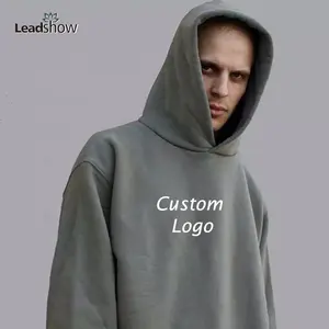 Wholesale Private Custom Embroidery Logo Drop Shoulder Fleece Pullover Blank High Quality Heavy Cotton Oversized Men hoodies