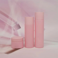 Flacon d'emballage cosmétique rose très demandé, ensemble compte-gouttes en verre pour huiles essentielles, pot à crème 15ml 30ml 50ml 100ml 120ml, flacon de lotion