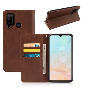 wholesale best designer Doogee N20 Pro Calfskin Solid Color <b>Strong</b> <b>Magnetic</b> leather wallet mobile cell phone cases luxury - Product Image 1