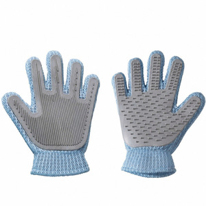 Gants de toilettage pour chats à poils longs, double face, pour l'élimination des poils, avec outil de soin pour animaux de compagnie en silicone - Product Image 4