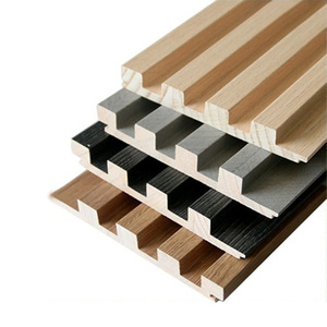 Pannelli a Griglia per Parete TV in Legno Massello di Pino, Design Minimalista Senza Vernice, 2,75m, Vendita all'Ingrosso - Product Image 1