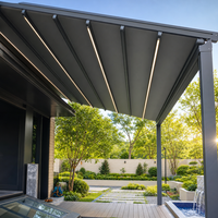 Auvents extérieurs écologiques pour hôtels, arches en aluminium, toits, kits de pergola électriques, auvents anti-pluie