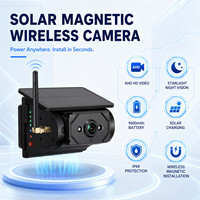 10 İnç 4 Bölmeli Ekranlı Güneş Enerjili Manyetik Kameralı Büyük Araçlar için HD Dijital Kablosuz Kamera İzleme Sistemi