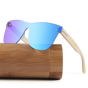 Gafas de Sol de Bambú Extra Grandes Sin Montura Conchen, Lentes de PC con Protección UV400 para Hombre, Protección Solar para Pesca, Conducción y Actividades al Aire Libre - Product Image 3