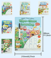 Libro de aprendizaje Wipe-Clean de letras minúsculas para preescolar