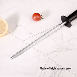 Afilador de cuchillos profesional de acero inoxidable, recubrimiento negro, 8 pulgadas, novedad - Product Image 2