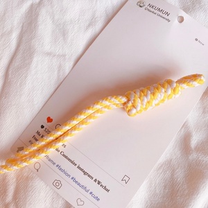 Handmade Cute DIY Braided Rope Phone Strap Keychain Pendant Wholesale <b>Polyester</b> Knot Paracord <b>Lanyard</b> Phone Strap - Product Image 6