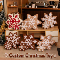 Coussins décoratifs de Noël pour la maison et le salon, motif gâteau aux gingembre, flocon de neige et couronne, ambiance cosy