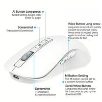 Mouse AI Mendukung Pembuatan PPT AI, Gambar Cerdas & Perangkat Lunak AI Gratis, Mouse Komputer Nirkabel Bluetooth yang Dapat Diisi Ulang