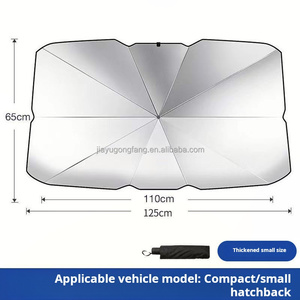 Parasole Auto di Lusso in Fibra di Poliestere Argento, Protezione Solare Estiva per Parabrezza Anteriore, Isolamento Termico, Pieghevole Rapido - Product Image 5