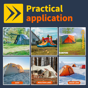 Ancre de trampoline Ancres de terre robustes Pointe de sable extérieure Ancre de sol à vents élevés pour tentes de camping Hangars Swing Dog Tying - Product Image 4