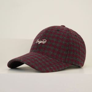 Casquette de baseball unisexe réglable à 6 panneaux, version coréenne des quatre saisons - Tissu en laine chaude, dessus rigide - Product Image 2